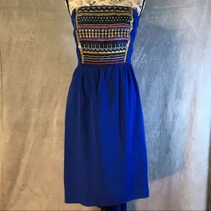 Maurices Plus Size Royal Blue Strapless Dress 1X
